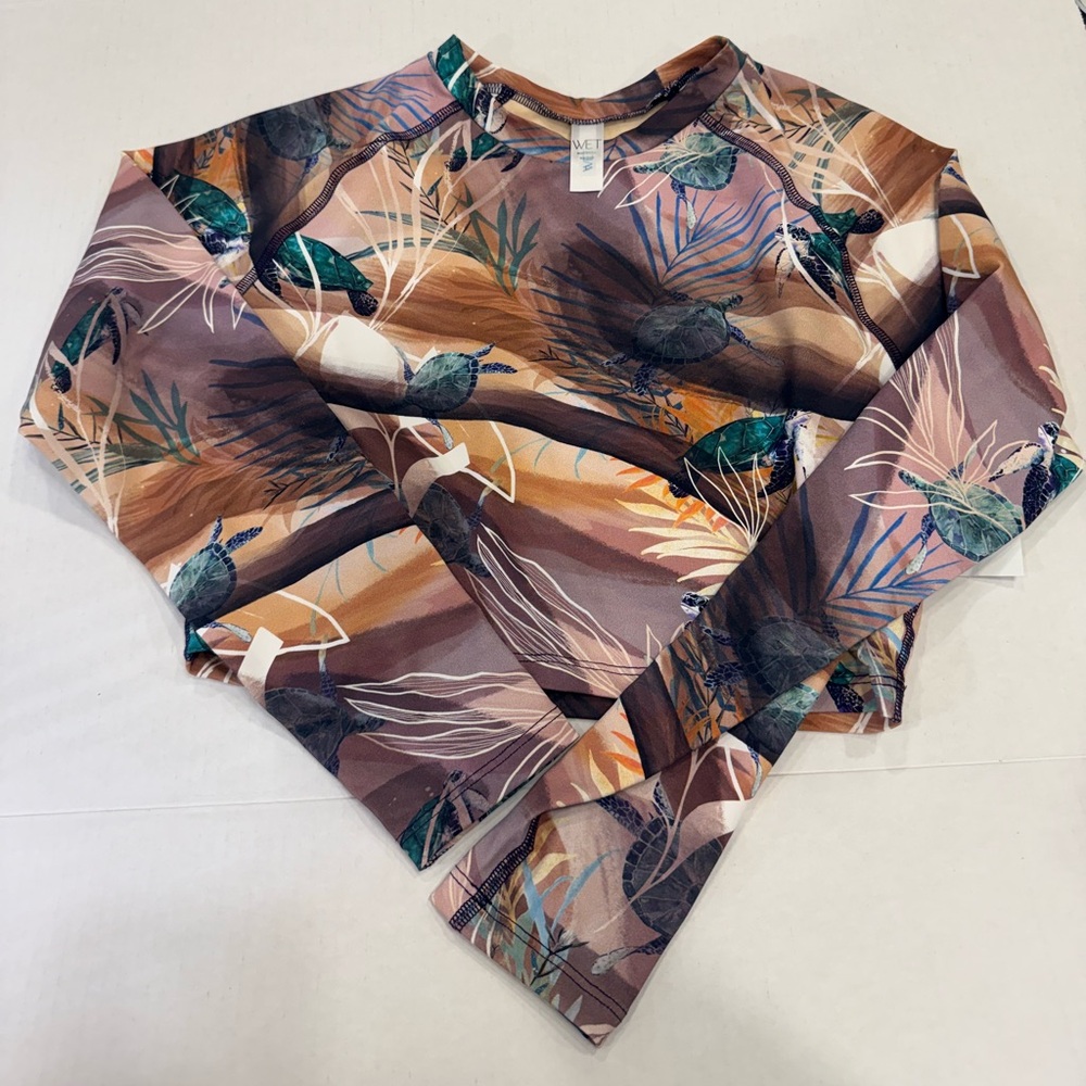 Floral Long Sleeve Swim Top - Picture 8 of 10